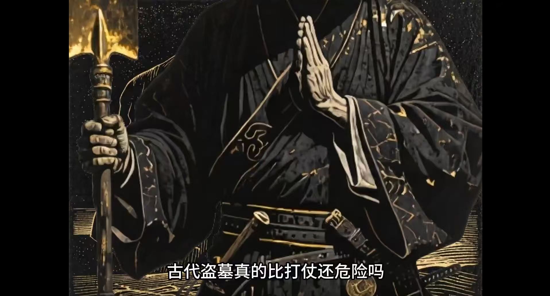 黑金配色硬朗刻画历史视频-创课AI工作流